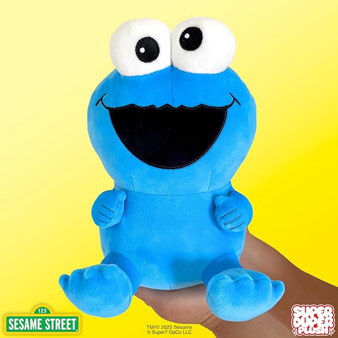 Super7 Sesame Street Super Duper Plush - Cookie Monster Plush Stuffed Animal
