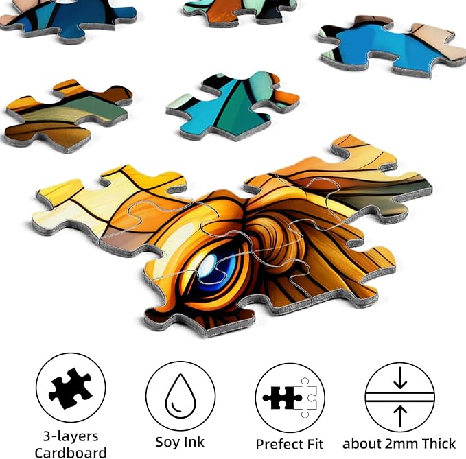 Sutinban Stained Glass Octopus Puzzle 1000 Pieces, 1000 Piece Puzzle for Adults, Coolest Adult Jigsaw Puzzle for Sea Creatures Lovers, Great Gift for Family, 27.5’’x19.7’’