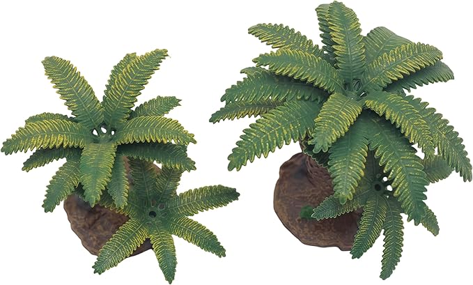 Gemini&Genius Plant Action Figure Toys for Kids Prehistoric Jungle Trees Figure Cycas Toys, Sago Palm Plant Toy-2Pcs DIY Sago Palm Plant Kit, Educational or Decorative Cycas Plant Model