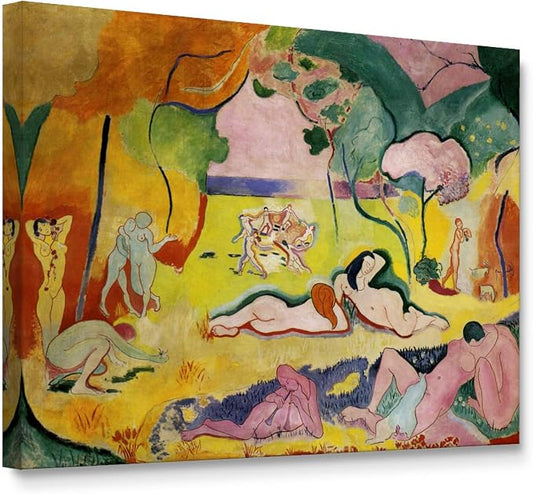 Niwo ART - Joy of Life, World's Most Famous Paintings Series, Canvas Wall Art Home Decor, Gallery Wrapped, Stretched, Framed Ready to Hang (20"x16"x3/4")