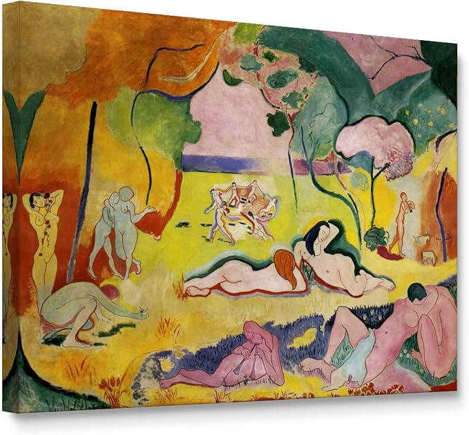Niwo ART - Joy of Life, World's Most Famous Paintings Series, Canvas Wall Art Home Decor, Gallery Wrapped, Stretched, Framed Ready to Hang (16"x12"x3/4")