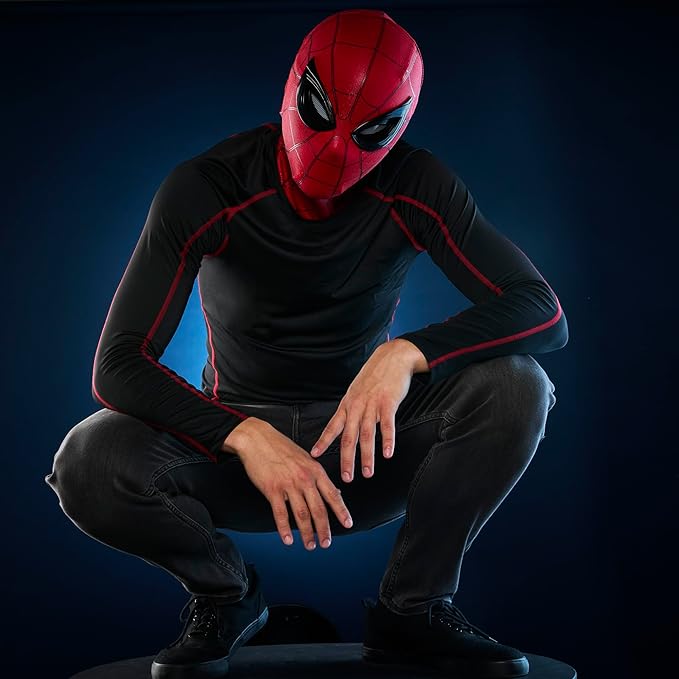Spider-Man Marvel Legends Series Homecoming Electronic Expressive Mask, Premium Interactive Roleplay Gear for Adults