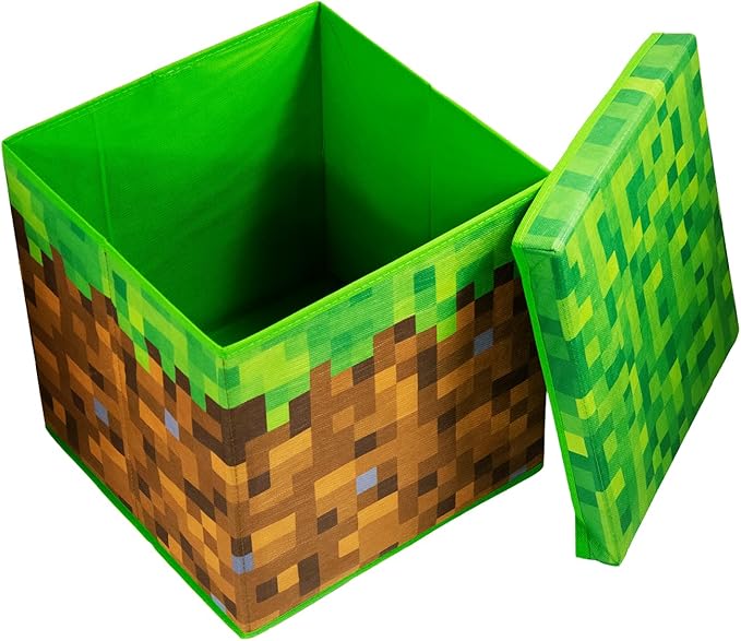 Large 14 x 14 Pixelated Box - 4 Pack | Birthday Party Supplies | Storage Decoration and Prop, Big Birthday Box | Storage Bin Chest With Lid Gift Accessory (4 Pack)