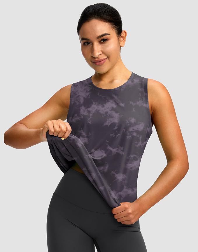 Women's Workout Tops Racerback Athletic Tank Tops Sleeveless Loose Fit Yoga Running Gym Shirts for Women