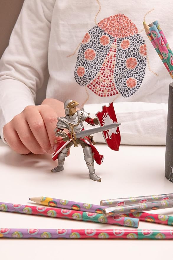 Papo - Griffon Knight Figure - Medieval Fantasy Warrior Toy for Kids Age 3+ - Hand Painted Elite Royal Guard with Armor and Shield - 7 x 5 x 8.5 cm - Durable Plastic Toy - Fantasy Collection - 39956