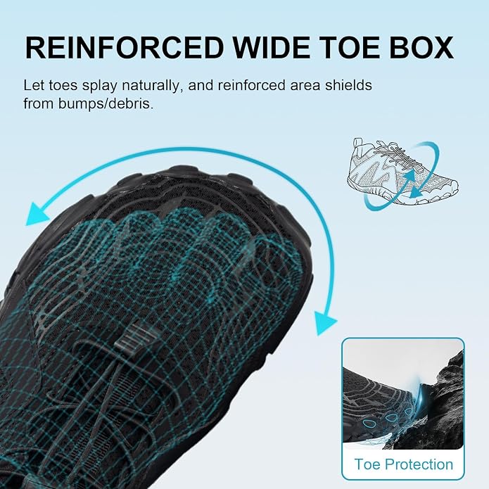ELETON Barefoot Shoes Women Men Footwear, Wide Toe Box Hiking Zero Drop Non-Slip Quick-Dry River Boat Pool Beach Water Shoes, Lightweight Swimming Running Walking Sneakers Unisex
