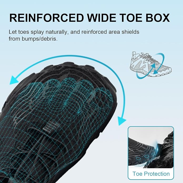 ELETON Barefoot Shoes Women Men Footwear, Wide Toe Box Hiking Zero Drop Non-Slip Quick-Dry River Boat Pool Beach Water Shoes, Lightweight Swimming Running Walking Sneakers Unisex