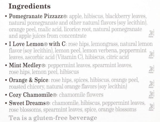 Bigelow Tea Assorted Herbal Tea Variety, Caffeine Free Tea with Mint, Lemon, Chamomile, Orange or Herbal Teas, 18 Count Box (Pack of 6), 108 Total Tea Bags (Packaging and Flavor Assortment May Vary)