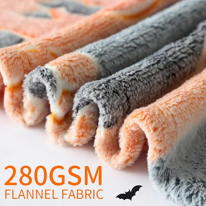 Glow in The Dark Halloween Blanket Gifts for Girls Boys, Soft Pumpkin Blanket 3 4 5 6 7 8 9 10 Year Old Girl Gifts, Girls Toys Age 6-8, Girls Gifts for Birthday, 50"x60"