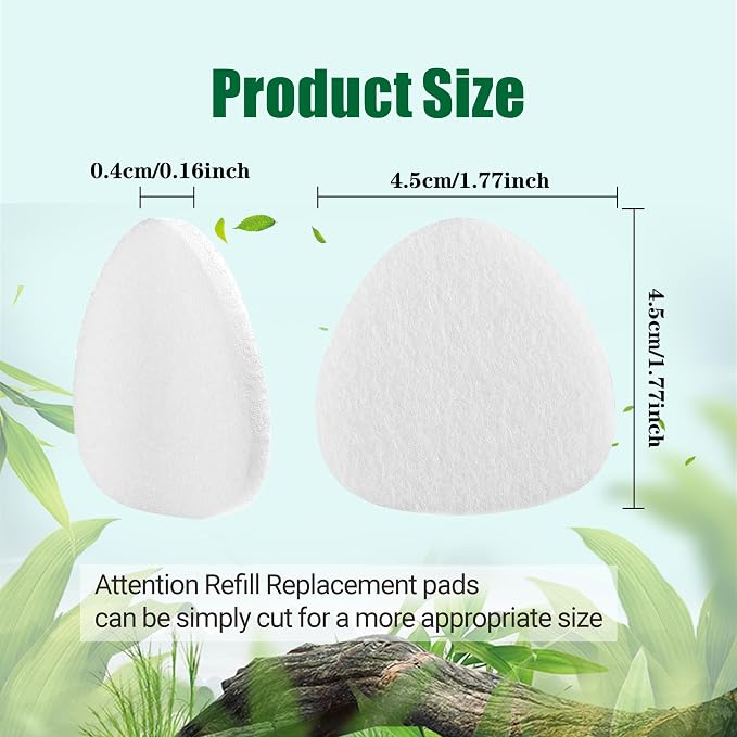 80 Pack White Refill Pads Compatible with Homedics Humidifier Essential Oil Diffuser Replacement Microfiber Triangle Tray Pads