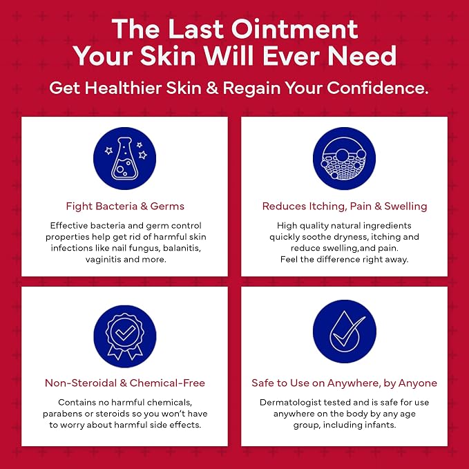 emuaid EMUAIDMAX Ointment for Itchy Skin, Maximum Strength Treatment for Athlete's Foot, Psoriasis, Jock Itch, Rash, Eczema, Cold Sores, Blisters, and Yeast Infection, 2oz