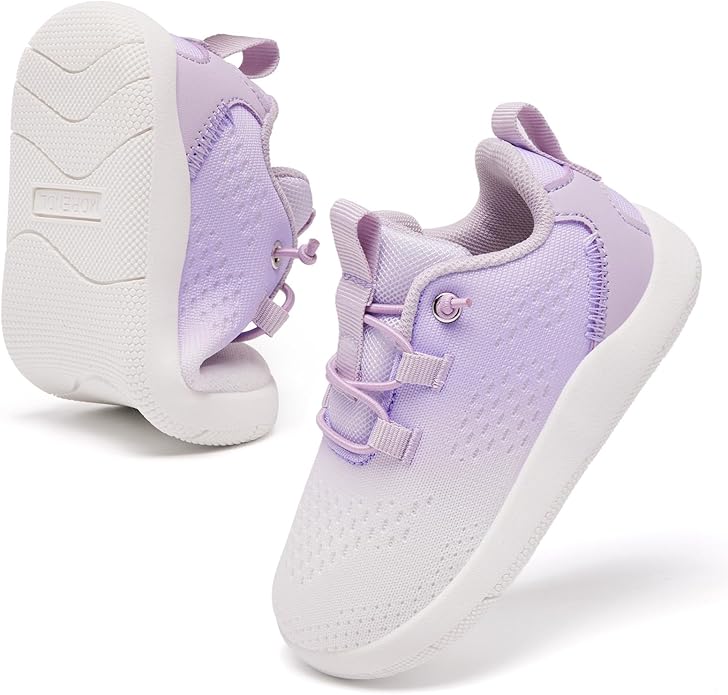 MORENDL Wide Toddler Shoes Baby Walking Shoes Girls Boys Zero Drop Minimalist Sneakers Slip On Tennis Shoe Breathable Naturally Flexible