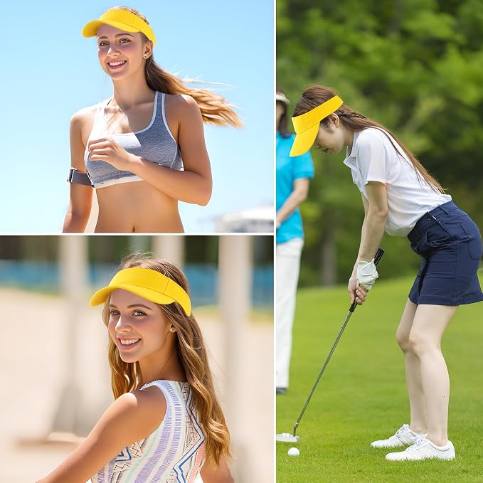 Marrywindix 1 Piece of Sport Wear Athletic Visor Sun Sports Visor Hat Visor Adjustable Cap for Women and Men