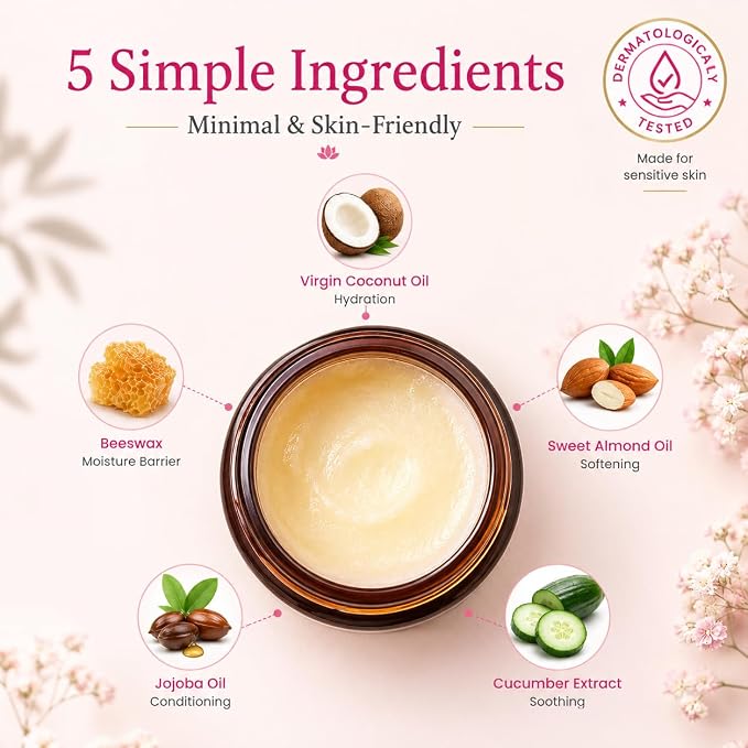 Natruveda Fragrance Free Vulva Balm Moisturizer for Women – Intimate Hydration & Menopause Dryness Support – Natural Feminine Balm for Vulvar Irritation & Itching – Hormone Free – 3 oz