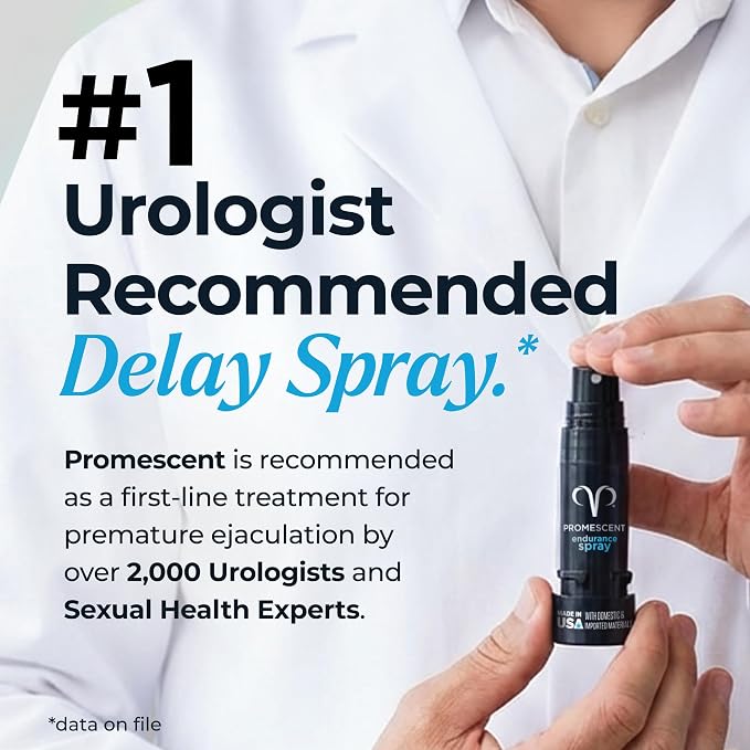 Promescent Desensitizing Delay Spray for Men Clinically Proven to Help You Last Longer in Bed - Better Maximized Sensation + Prolong Climax for Him, 2.6 ml