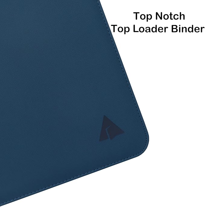 Top loader Binder, Holds 432 Top Loaders, 9 Pockets Top Loader Binder with Sleeves for Cards in 3'' x 4'' Top loaders -Blue