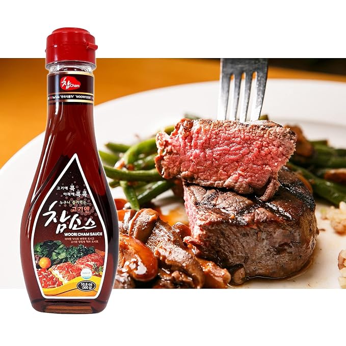 WOORI Cham Sauce Korean BBQ Dipping Sauce, 10.6 oz | Korean BBQ dipping sauce, bulgogi marinade, soy based, sweet tangy flavor, pork belly, kalbi, onion salad