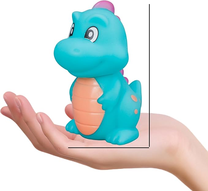 8Pack Dinosaur Light up Bath Toy Set, Flashing Color Changing Light in Water, Floating Dino Bathtub Bathroom Tub Pool ShowerToy for Kid Toddler Christmas Boys Gifts
