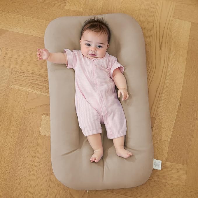 Baby Lounger for Infants Babies 0-12 Months, Bionic Organic Lounger, Soft Cotton Breathable Infant Floor Seats & Loungers for Newborn Baby Shower Gifts
