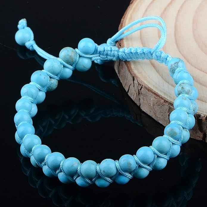 MASSIVE BEADS Double Layer Natural Chakra Healing Power Crystals Macrame Bracelet Yoga Stone Beads Gemstone Meditation Relax Anxiety Bangle for Unisex Women Men