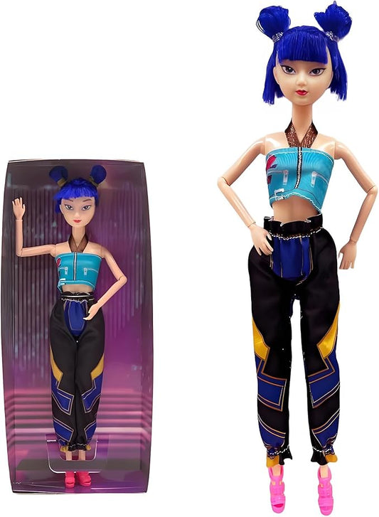 2026 New Singer Fashion Dolls,11.5'' Girl Group Fashion Doll for Kids,Articulated Fashion Doll Set,Great Gift Idea for Girls Fans (C-Blue Hair)