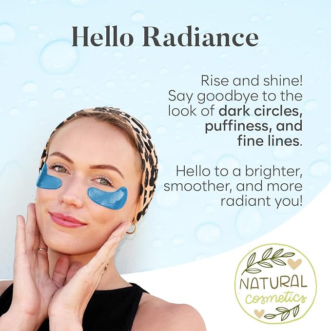 BLOOMORA Marine Collagen Under Eye Patches (30 PAIRS), For Puffy Eyes and Dark Circles, Under Eye Mask with Hyaluronic Acid & Collagen, Deeply Hydrating Formula, Patch Yeux