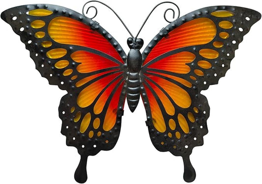 LIFFY Butterfly Wall Decor Butterfly Garden Ornaments Outdoor Indoor Metal Wall Art Decor Home Decorative Hanging Decorations for Room Yard Fence