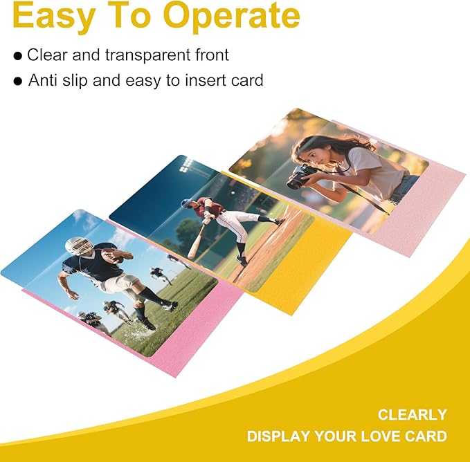 Premium Card Sleeves, 150 Sleeves 2.6''x3.6''(66x91mm) Compatible with Standard Size Trading Cards, Fit for MTG PTCG Game Cards, Baseball Cards, Sport Cards (Yellow)