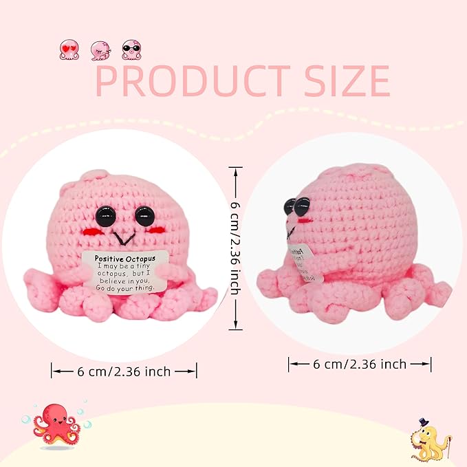 Positive Funny Potato Head with Card Mini Crochet Knitting for Handmade Emotional Support Pickled Gift Party Decoration Encouragement