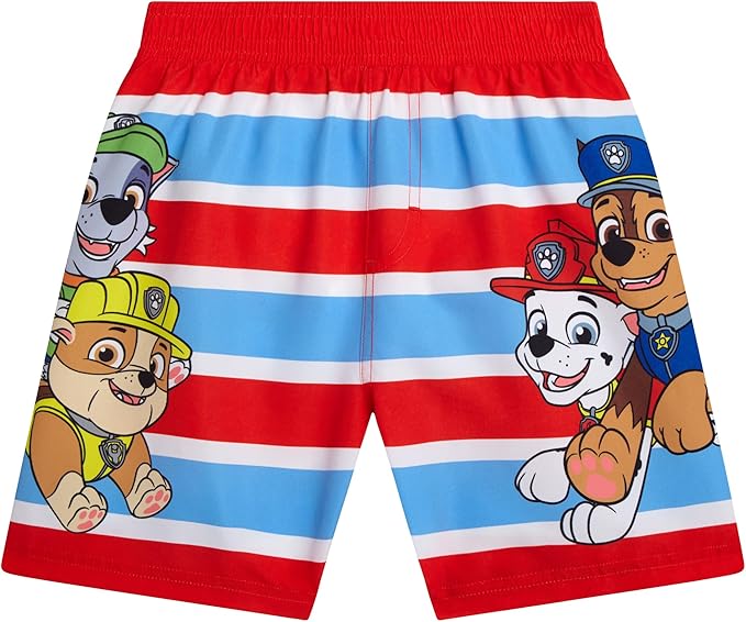 Nickelodeon Boys Swim Trunks - Paw Patrol TMNT Quick Dry Graphic Boys Swim Shorts for Toddler and Little Boy