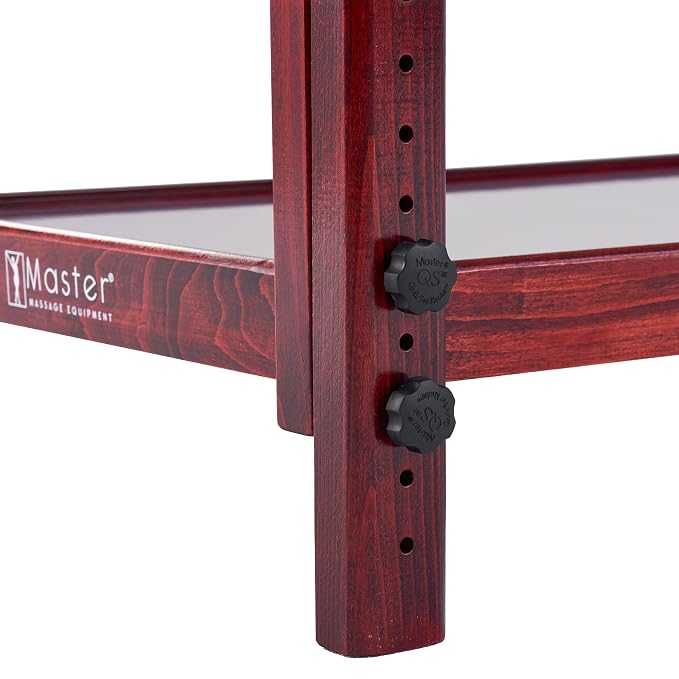 Master Massage 30”AirMaster-II with Airwave Full Body Stretching Portable Massage Table with Airbags 3D Lumbar Traction for Professional & Home Use Chiropractic Table (Black with Mahogany color frame)