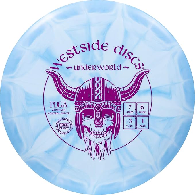 Westside Discs Origio Burst Underworld | Fairway Driver | Understable Driver | Grippy Base Plastic w/Color Burst | Disc Golf Frisbee | 170g+