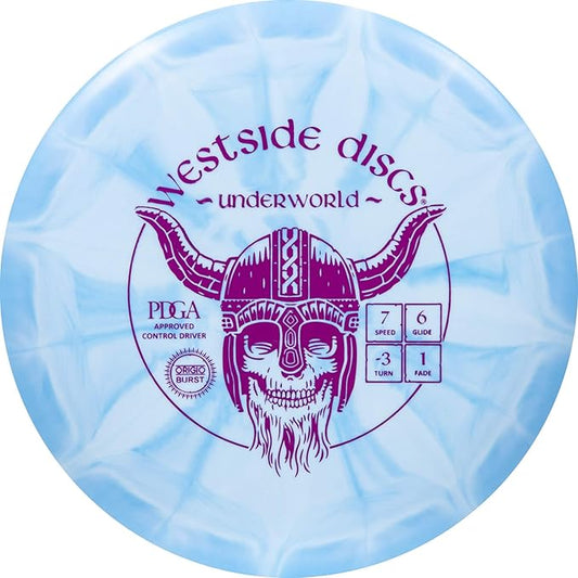 Westside Discs Origio Burst Underworld | Fairway Driver | Understable Driver | Grippy Base Plastic w/Color Burst | Disc Golf Frisbee | 170g+