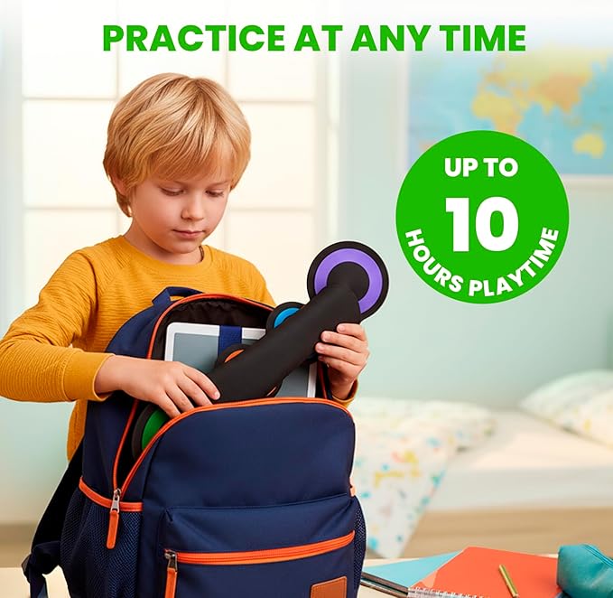 Electric Drum Set Built-in Speaker, Kids Drum Pad and Sticks, Portable Roll Up Drums Practice Pad for Kids, Great Birthday for Girls Boys