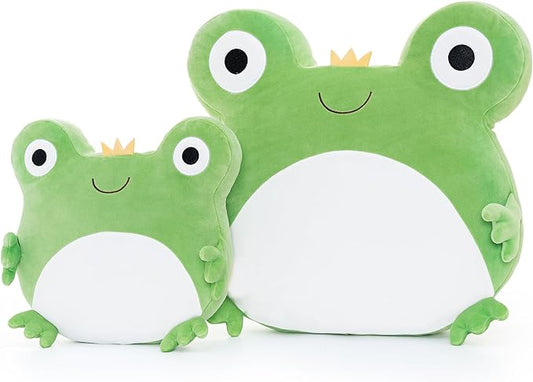 Lazada 2PC Frogs Kids Pillow Toys Plush Pillows Soft Gifts for Toddler Green (15+10Inches)