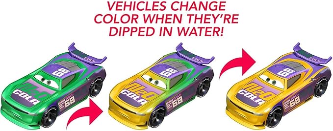 Disney Mattel and Pixar Cars Color Changers Collection, Toy Cars Change Color with Water
