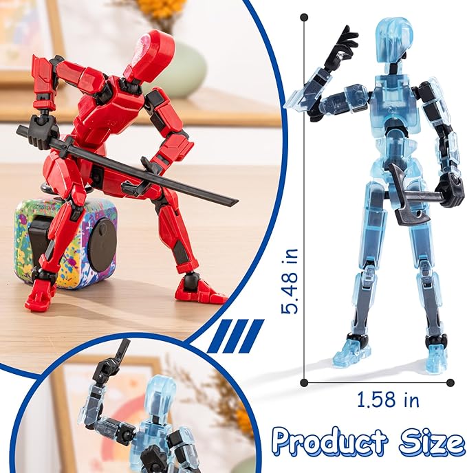 T13 Action Figure Set - 4PCS Titan 13 Action Figures - 3D Printed Toys - Fun and Educational