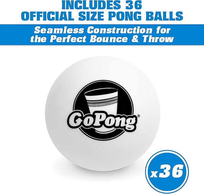 GoPong Official Beer Pong Balls (Pack of 36), White