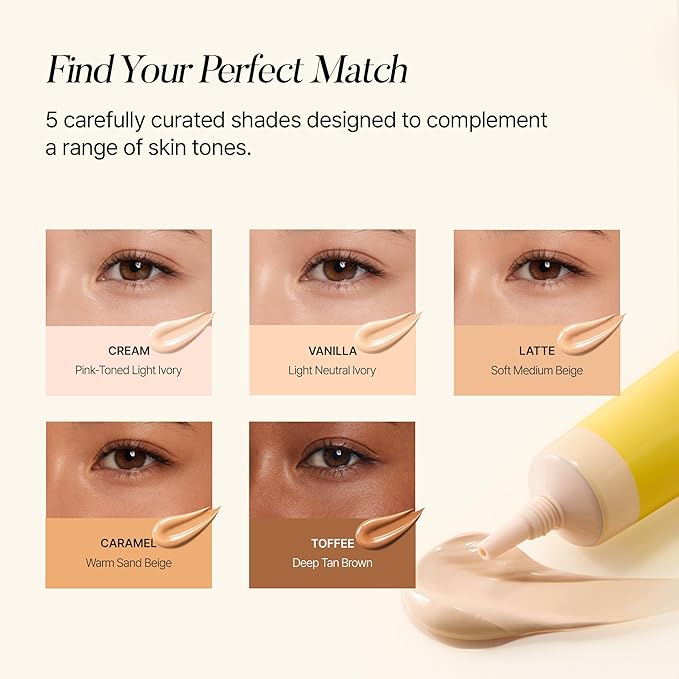 shaishaishai BANANA PDRN Conceal - Hydrating Under Eye Cream & Dark Circle Coverage, Advanced Formula with PDRN + Ectoin, Non-Sticky, Korean Skincare, 0.52 oz (Vanilla)