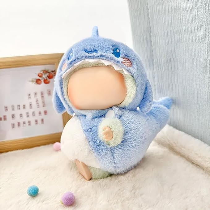 Clothes Fit for 17CM Doll, Fashion Doll Clothes Outfit Set Cute Theme Designer Toys Dress Accessories for Collector Fans Display (3D Blue Shark)