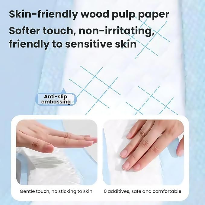 Disposable Toilet Seat Covers, White, 40x60cm, 5-Pack, Individually Wrapped, Universal Fit for U-Shape, O/V-Shape, Square Toilets