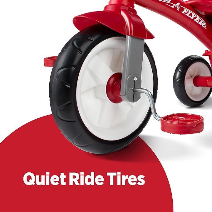 Radio Flyer Red Rider Trike for Ages 2.5–5, Three Wheel Toddler Bike, Kids Tricycle, Outdoor Riding Toy, Durable Steel Frame, Adjustable Seat, Classic Red, Amazon Exclusive