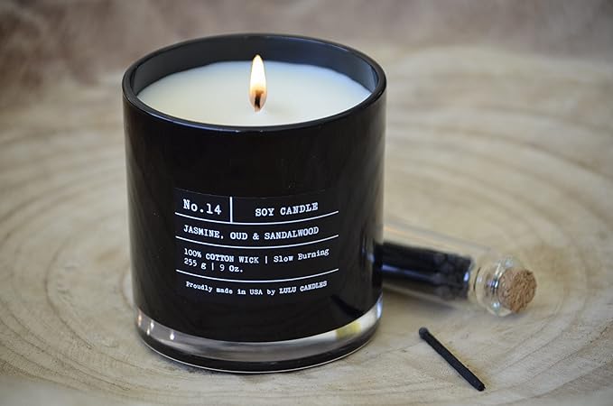 Lulu Candles | Palo Santo | Luxury Scented Soy Jar Candle | Hand Poured in The USA | Highly Scented & Long Lasting (9 Oz. 2 Pack)
