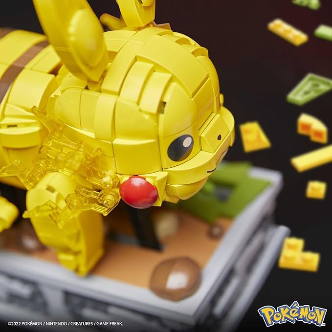 MEGA Pokemon Figure Building Toy for Adults , Motion Pikachu Collectible with Mechanized Movement