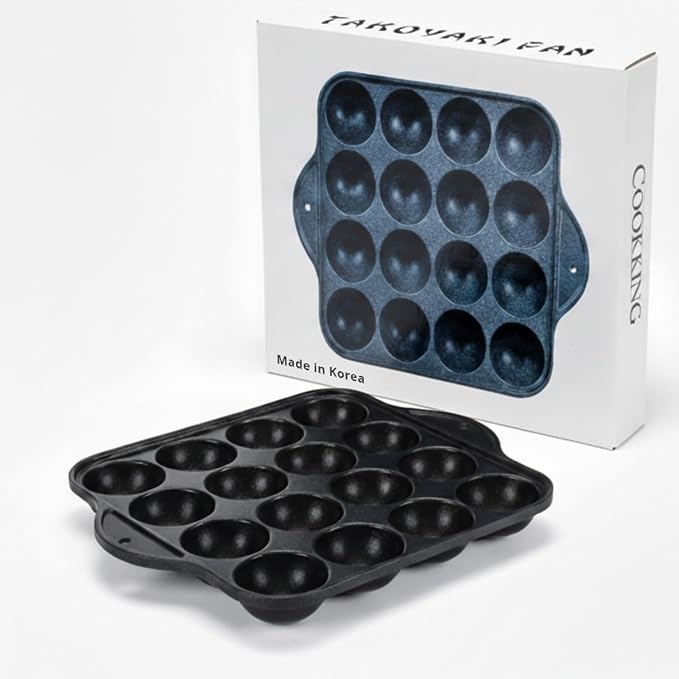 COOKKING - TAKOYAKI Nonstick Grill Pan/Cooking Plate, Made in Korea