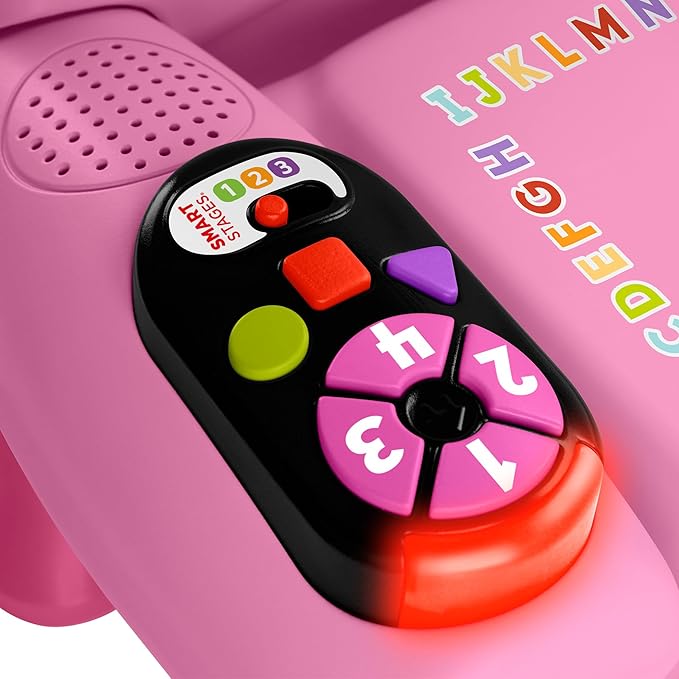 Fisher-Price Toddler Learning Toy Laugh & Learn Smart Stages Chair, Pink with Music Lights & Activities for Kids Ages 1+ Years