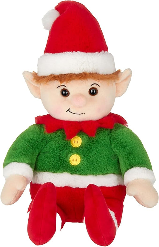 Bearington Elfie Christmas Plush, 15.63" Elf Stuffed Animal, for Ages 3-14