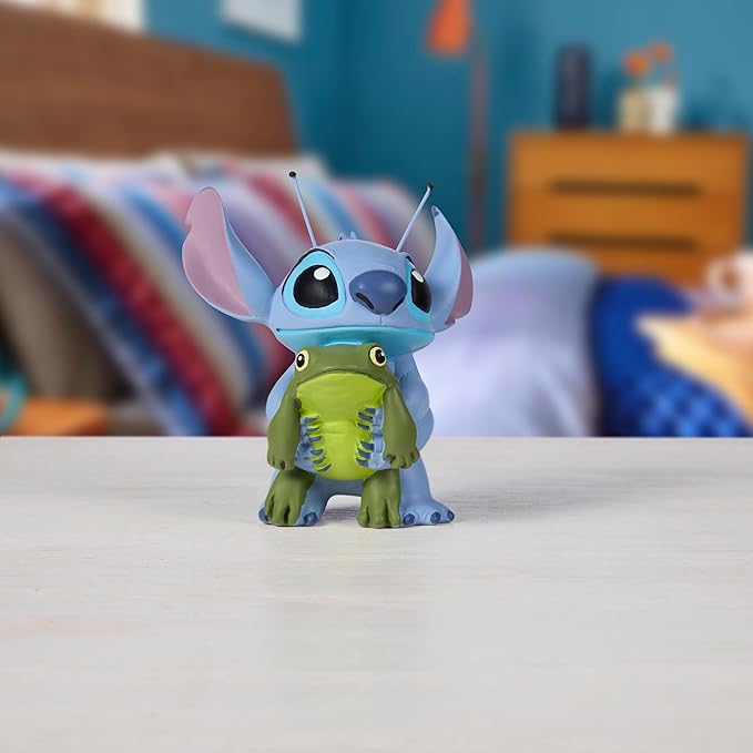 Precious Moments Stitch & Frog Mini Figurine | Lilo & Stitch | Disney Collectible Gift