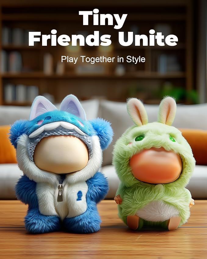 (2-Pack) 17cm Doll Clothes Set, Plush Dinosaur and Shark Outfits for 17cm Dolls, Soft and Stylish One-Piece Dress Up Doll Clothes, Adorable and Cute Clothing with Cozy Texture and Fun Design