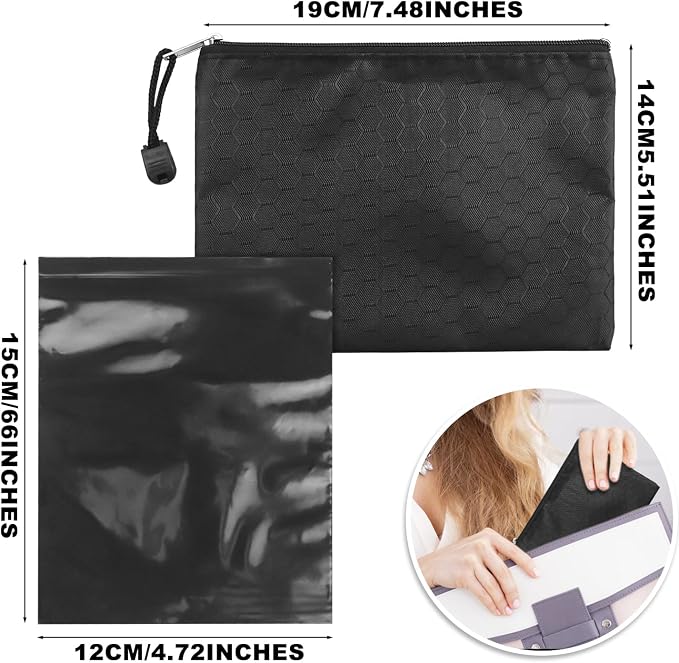Tampon Disposal Bags Pack of 101,Black Sealable and Prevents Odours Feminine Hygiene Disposal Bag with Storage Bag 4.7x6 inches Opaque Sanitary Trash Bags for Tampons,Hygienic Products
